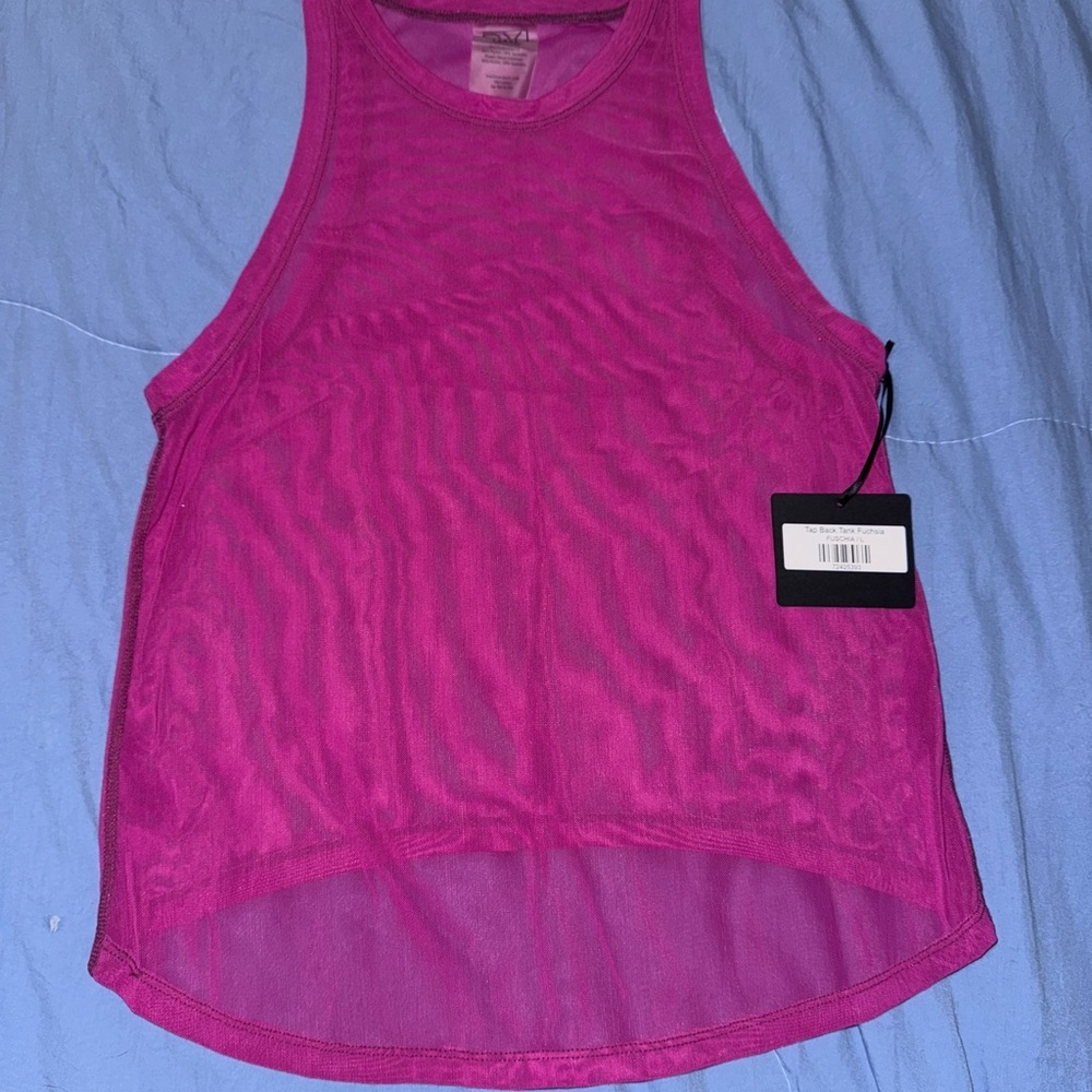 Diane Von Furstenberg Women's Sheer Pink and Black Tops Size Large - Picture 4 of 6